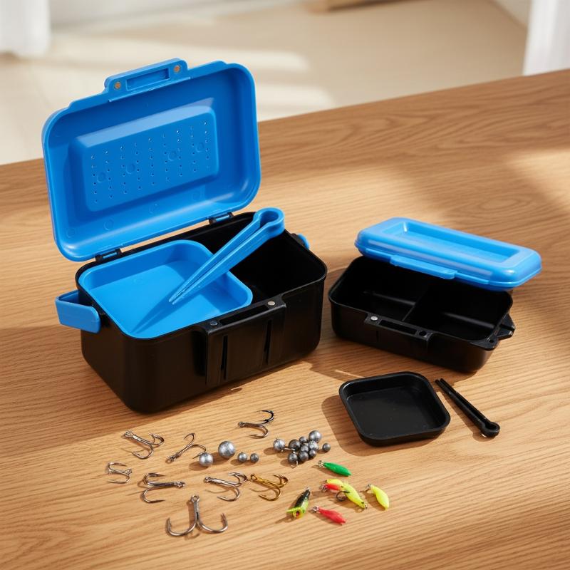 Fishing Rod Case - 腰に装着できる釣り道具箱、生きているルアー餌、ミミズ、フック収納ケース、屋外釣り用オーガナイザーボックス