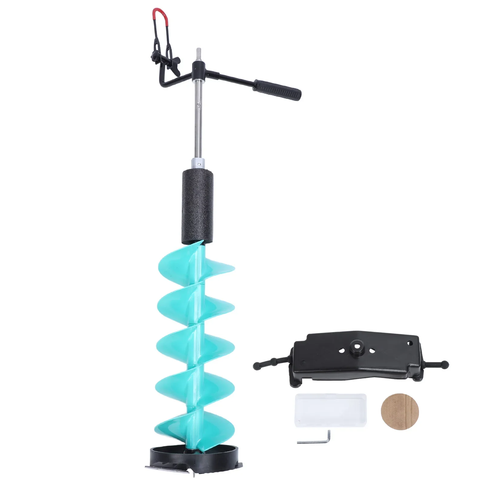 Fishing Rod Ice - 電動アイスドリルキット、8インチの鋭利な刃を備えたアイスドリル、アイスフィッシングの緊急時に使用できる延長ロッド
