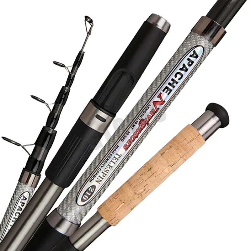 Fishing Rod Surf - 2.1m 2.4m 2.7m 3.0m 3.6m 超硬質カーボン製伸縮式スピニングフィッシングロッド