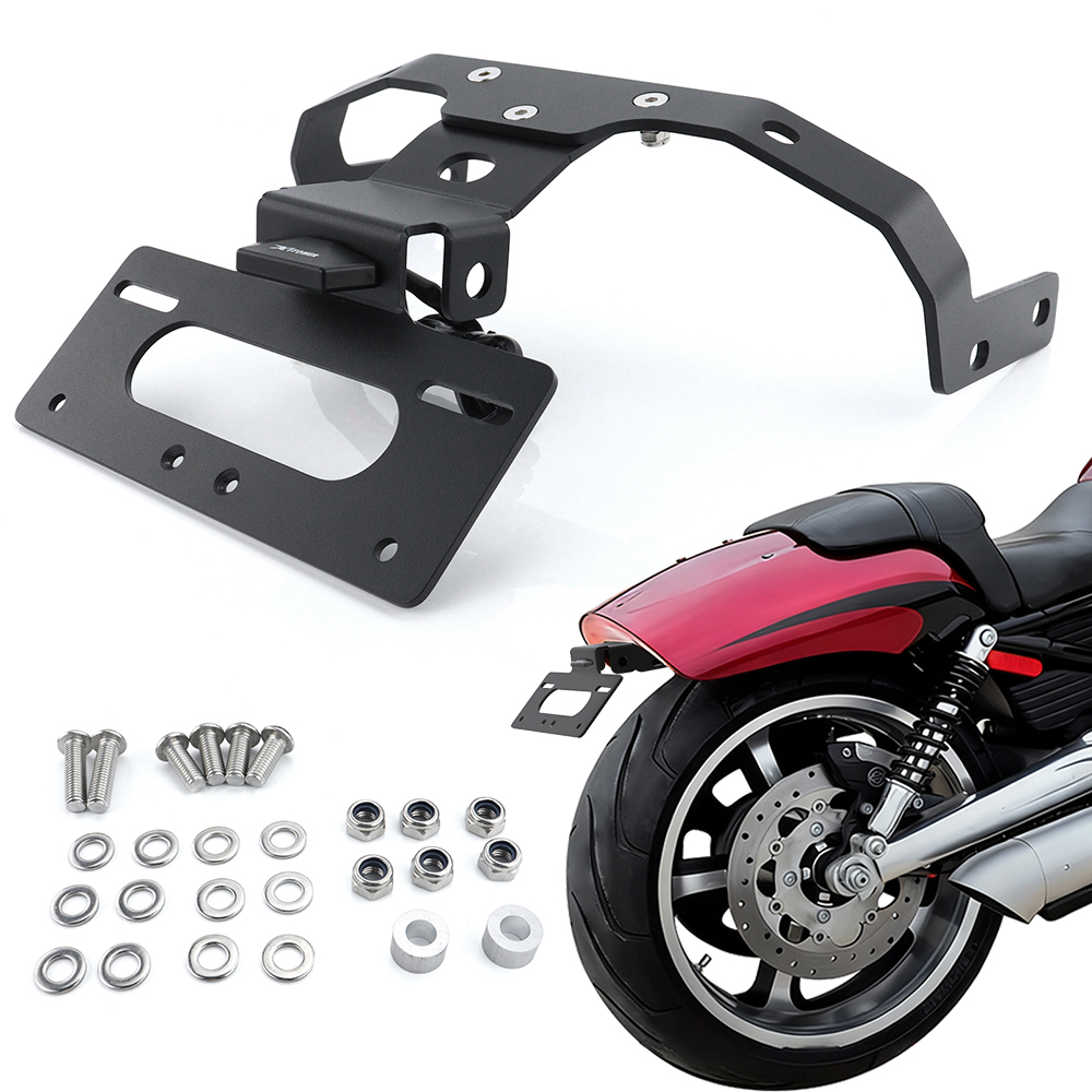Fishing Rod Holder - ハーレーダビッドソン V-ROD 2012-2017 バイク用リアテールタイディーフェンダーエリミネーターキットナンバープレートホルダーブラケット（ライト付き）