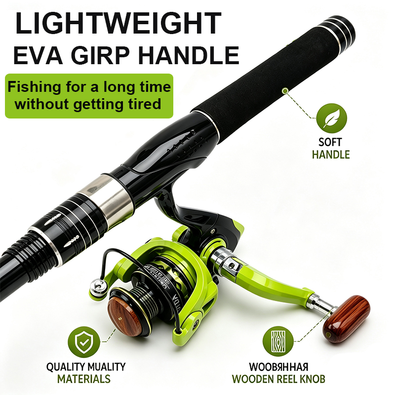 スピニング釣り竿とリールのセット 1.5-2.4m カーボン - Fishing Rod Spinning のレビューと価格