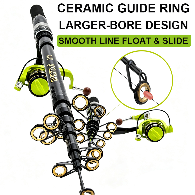 スピニング釣り竿とリールのセット 1.5-2.4m カーボン - Fishing Rod Spinning のレビューと価格