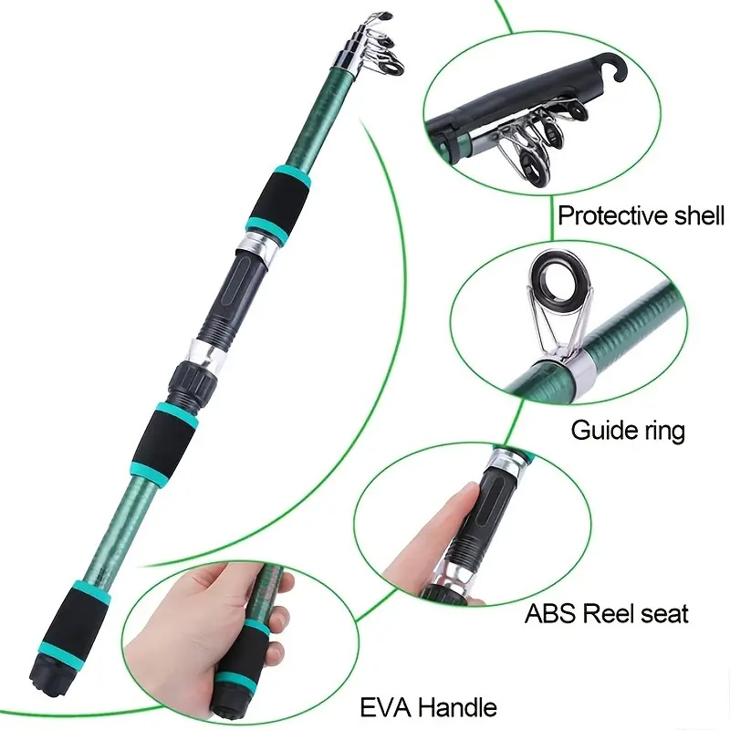 釣り竿セットフルキット伸縮式釣竿とスピニングリール餌フックト - Fishing Rod Surf のレビューと価格