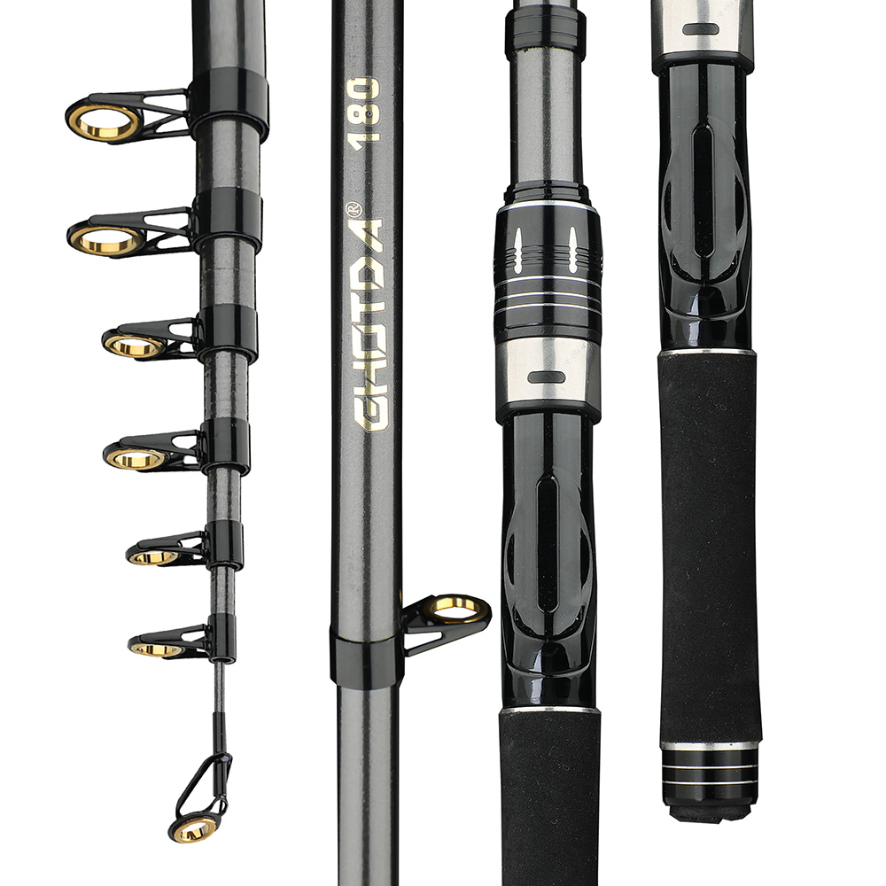 ポータブルミニ海釣り竿 33cm 折りたたみ式 カーボンファ - Fishing Rod Surf のレビューと価格