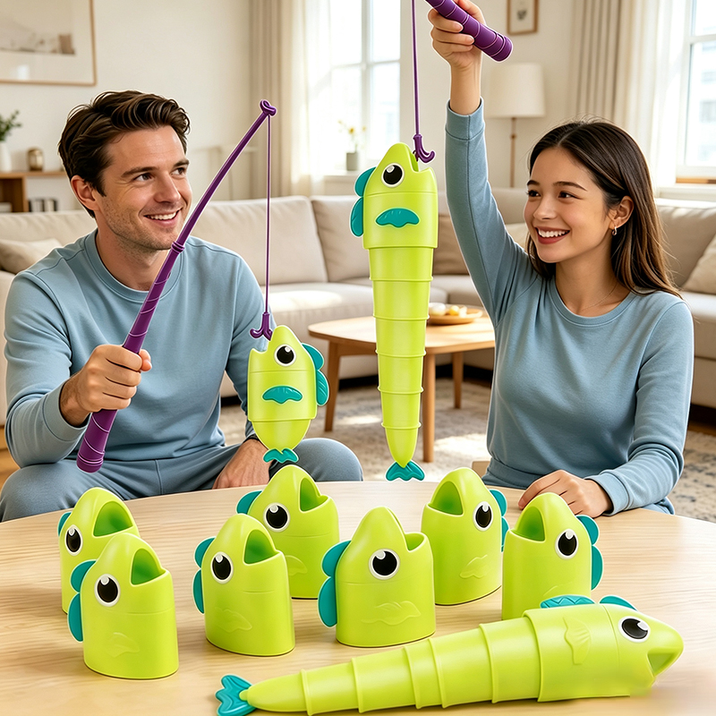 1～2人用の釣りゲーム、伸縮式ロッド付き、魚を獲るバトルトイ - Fishing Rod Casting のレビューと価格
