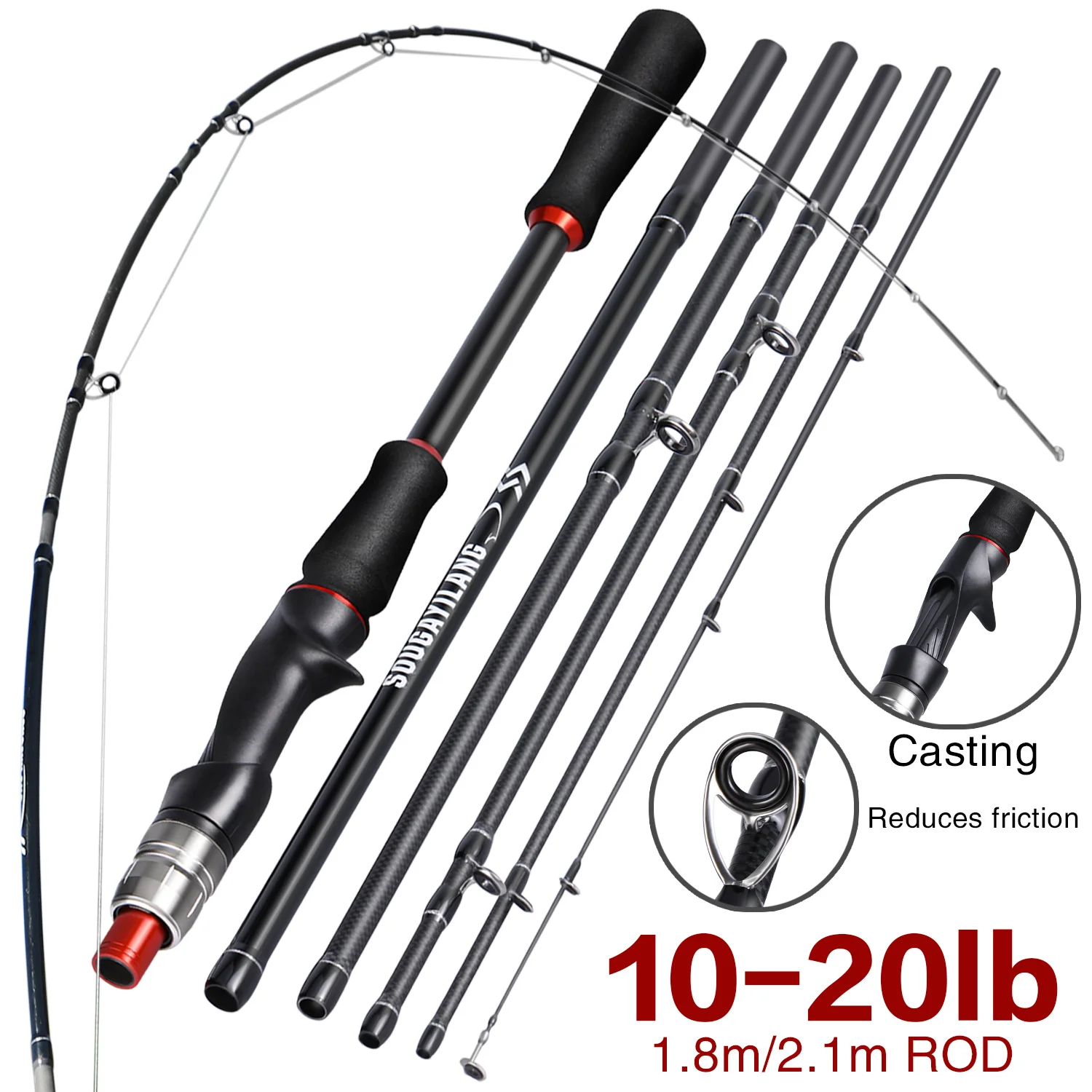 Sougayilang-スピニングベイトキャスティングロッド - Fishing Rod Surf のレビューと価格
