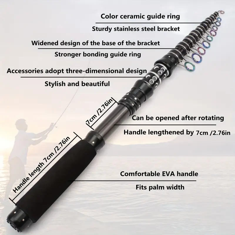 1.5M-3.0M カーボン製携帯ミニテレスコピック釣り竿  - Fishing Rod Surf のレビューと価格