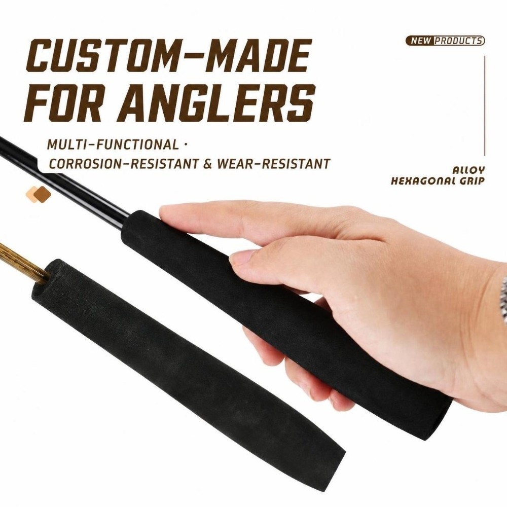 携帯用EVA製釣り竿グリップ。スリムな形状で、片手で握れる。 - Fishing Rod Ice のレビューと価格