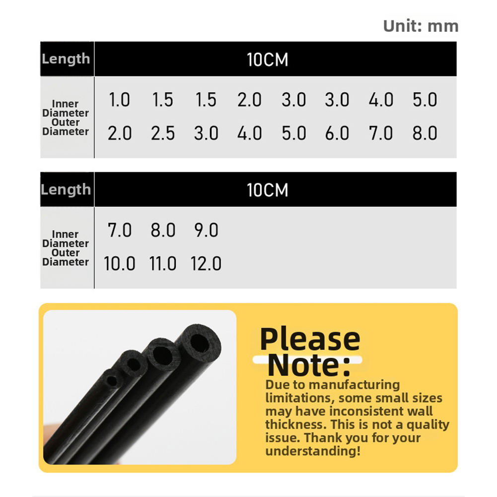 釣り竿修理用10cm黒色中空カーボンファイバーチューブ、強力 - Fishing Rod Tip Replacement のレビューと価格