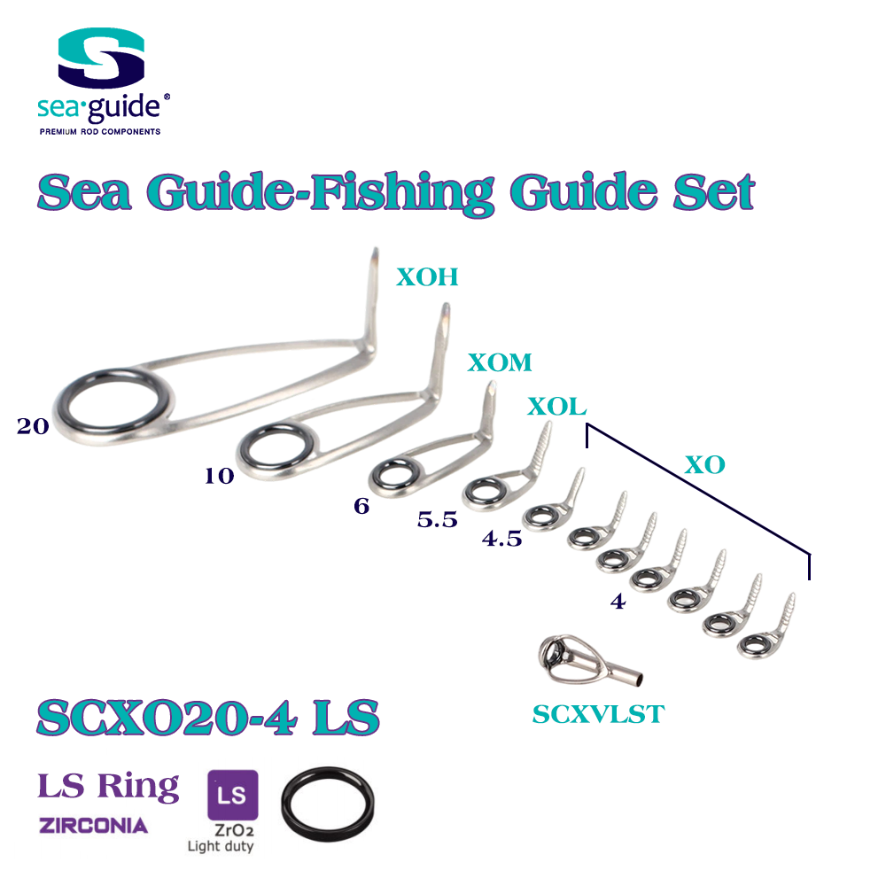 シーガイド シングルフットフィッシングガイド XOLSセット - Fishing Rod Surf のレビューと価格