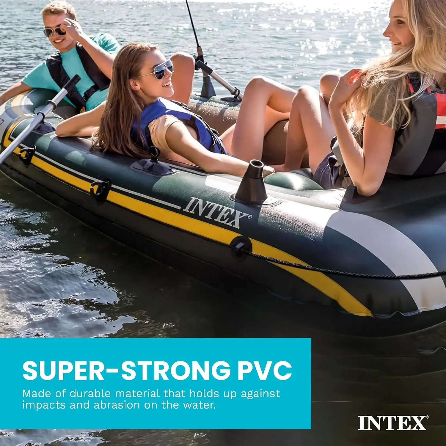 INTEX 66332EP シーホーク2 インフレータブルボ - Fishing Rod Holder のレビューと価格