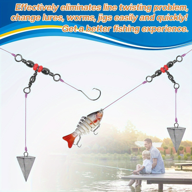 釣り用3ウェイスイベル、25個または50個入り、クロスライン - Fishing Rod Building Kit のレビューと価格